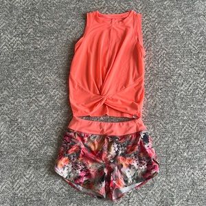 Athleta girl shorts and shirt set